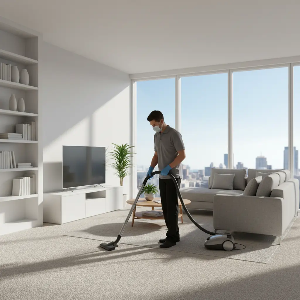 Housekeeping in einem Wohnzimmer